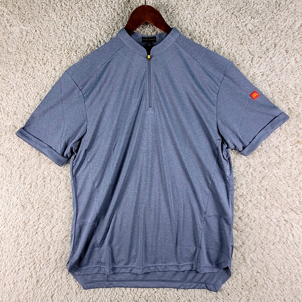 Apparel‎ Collection McDonald's 1/4 Employee Shirt Men's Large Blue Gray Pullover